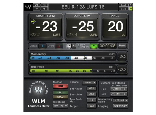 Waves Audio WLM Loudness Meter